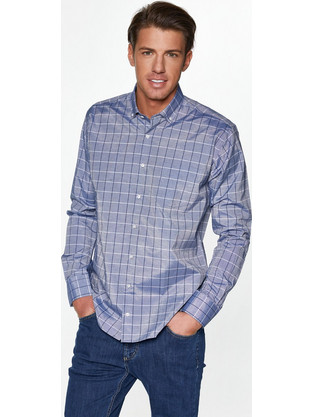 Snta Πουκάμισο με Μακρύ Μανίκι Καρό Denim Bailey - Καρό