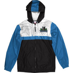 Mitchell & Ness Timberwolves Ανδρικό Μπουφάν Αντιανεμικό Μαύρο Μπλε FLZPAJ19028-MTIBLCK