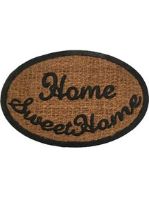 Viosarp Αντιολισθητικό Οβάλ Πατάκι Εισόδου Home Sweet Καφέ 40x60εκ