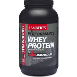 Lamberts Performance Whey +Magnesium Strawberry Πρωτεΐνη Ορού Γάλακτος Γράμμωσης 1kg