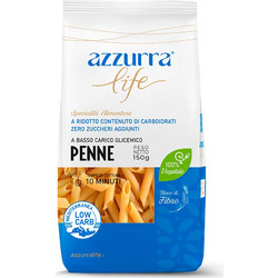 Ζυμαρικά Penne με Φυτικές Ίνες & Πρωτεΐνη Low Carb Vegan Azzurra Life 150g - Azzurra Life