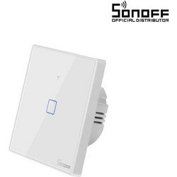 GloboStar(R) 80130 SONOFF T2EU1C-RF - 433MHz Wireless Smart Wall Touch Button Switch AC 100-240V Max 2A (2A/Way) 1 Way - RF Series