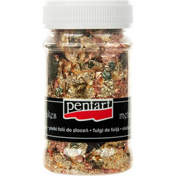 Μεταλλικές Νιφάδες Pentart Χρυσό-Χαλκός-Μπλέ M10 1gr