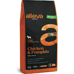 Alleva Natural Low Grain Puppy Chicken & Pumpkin Medium 12kg