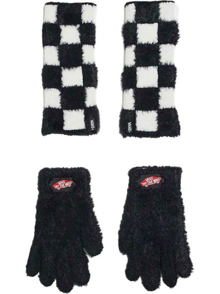 VANS OFF THE WALL TWOFER GLOVES BLACK WHITE