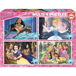 Παιδικό Puzzle Educa Disney Princess Multi 4 in 1 50 + 80 + 100 + 150 Κομμάτια