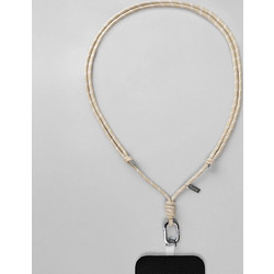Tapper Cross-Body and Neck Nylon Strap για Κινητό Μπεζ / Silver 1167