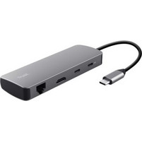 Trust adapter USB-C DALYX 8-IN-1 / 2 C - 2 USB - 1 HDMI - 1 Ether. 1 Reader 25672