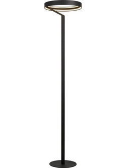 Φωτιστικό Δαπέδου ROLLIE LED 43W Dimmable 2700K 2150lm - Αμμώδες Μαύρο Αλουμινίου, SMD, IP20, 385x1700mm - CNF43BKDIM