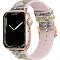 Hoco WA11 Diamond Series Λουράκι Σιλικόνης Silver / Yellow (Apple Watch 42 / 44 / 45 / 49mm)