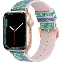 Hoco WA11 Diamond Series Λουράκι Σιλικόνης Blue / Green (Apple Watch 42 / 44 / 45 / 49mm)