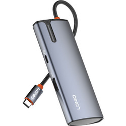 LDNIO docking station DS-15H, 5 θυρών, USB-C σύνδεση, 4K, 100W PD, γκρι