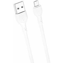 Καλώδιο USB-A σε microUSB XO DESIGN NB200, 10W, 2.1A, 1m, Λευκό