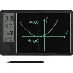 Ψηφιακό Ημερολόγιο Γραφείου με LCD Πίνακα Γραφής - Μαύρο