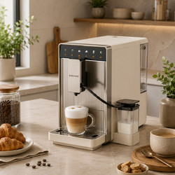 Αυτόματη Μηχανή Espresso Dreame Ecceluxe Slim (FCM30) με ισχύ έως 1690W, χωρητικότητα δοχείου νερού 1.5L και πίεση 19 bar - Μπεζ FCM30