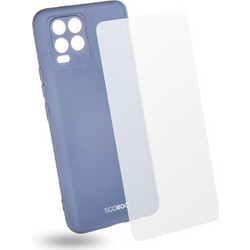 EGOBOO Backcover Θήκη Realme 8 / 8 Pro Light Grey + Tempered Glass