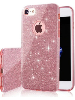 Θήκη TPU Σιλικόνης Glitter για iPhone 12 / 12 Pro - Ροζ