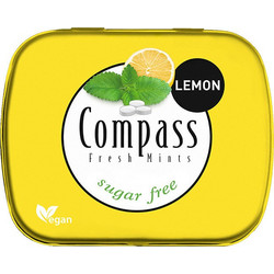 Καραμέλες μέντας με γεύση λεμόνι 14g-Compass