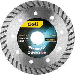 DELI δίσκος κοπής διαμαντέ DH-CQP125-E1, δομικών υλικών, 125mm, 12250rpm