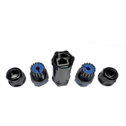 Bassiakos Στεγανός Σύνδεσμος RJ45 Μάυρος IP68 Bassiakos - CNP-RJ45