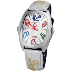 Chronotech Ανδρικό Ρολόι με Λευκό Δερμάτινο Λουράκι CT7696L-12
