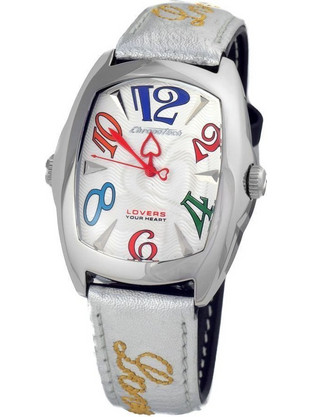Chronotech Ανδρικό Ρολόι με Λευκό Δερμάτινο Λουράκι CT7696L-12