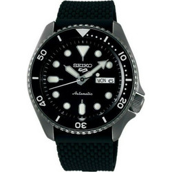 Seiko Ανδρικό Ρολόι Αυτόματο με Μαύρο Καουτσούκ Λουράκι SRPD65K2