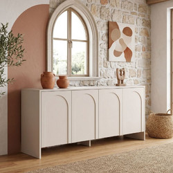 Μπουφές Aurelia Megapap χρώμα κρεμ 180x45x80εκ