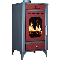 Thermosteel X30 Grey Red Ατσάλινη Ξυλόσομπα 14.5kW