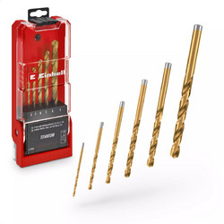 Einhell 49427006 - Σετ 6 τεμαχίων τρυπανιών μετάλλου HSS-G TiN, O 2-8 mm