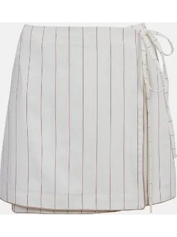VOILE STRIPED WRAP SKIRT