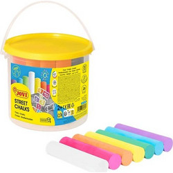 Jovi Κιμωλίες Χρωματιστές Jumbo Washable 20x100mm Κουβάς 21 Τεμ
