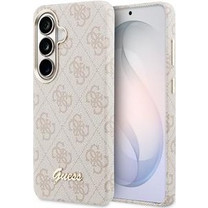 Guess PU 4G Script Metal Logo Magnetic Case for Samsung Galaxy S26 Pink