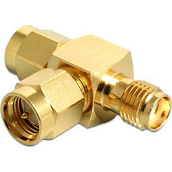 Delock SMA plug to SMA plug to SMA jack T-shape (88710)