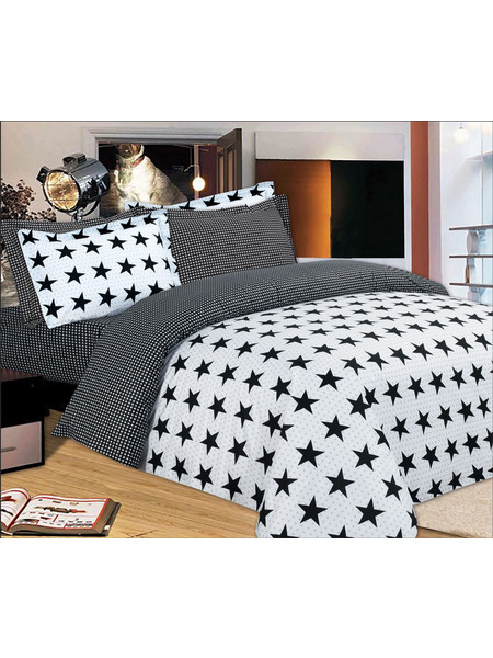 Le Blanc Σετ Πάπλωμα Υπέρδιπλο Βαμβακερό 220x240 Premium Star Oxford Black