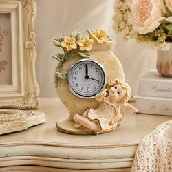 Ρολόι Επιτραπέζιο από Πολυρητίνη Romantic Fairy Bloom Clock 12x5x15.5cm General Trade 502701 - GeneralTrade