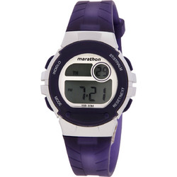 Timex Marathon Ψηφιακό Γυναικείο Ρολόι Χρονογράφος με Μωβ Καουτσούκ Λουράκι TW5M32100