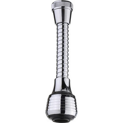 HOME USE κεφαλή βρύσης HUH-0104 με εύκαμπτο σπιράλ, 14.5cm, ασημί