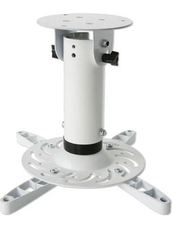 Techly Βάση Projector Οροφής ICA-PM-200WH ICA-PM 200WH με Μέγιστο Φορτίο 15kg Λευκή
