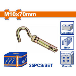 Wadfow WDQ4533 Βισμα Μεταλλικο Β.τ Γαντζο 10x70mm 25τμχ