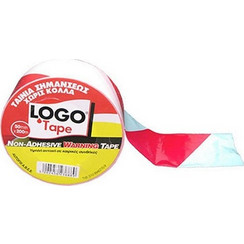 LOGO ταινία σήμανσης κόκκινο-λευκό 50mm x 200m