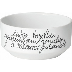 Μπωλ Σερβιρίσματος Enjoy Together RD0018038 Φ10,5x5,2cm White-Black Raeder Πορσελάνη