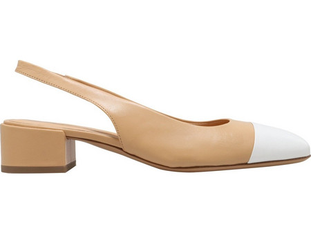 Slingbacks Kalogirou 1107S LEA-5878+bianco cap toe Γυναικείο