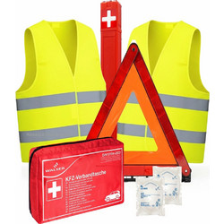 Walser WA-44293-PE-WW-WD Σετ Ασφαλείας Αυτοκινήτου με Φαρμακείο Τρίγωνο & Γιλέκο DIN 13164:2022 4260508746909