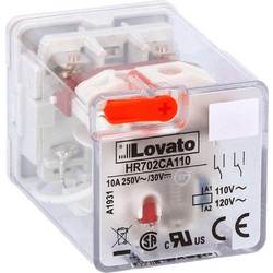 Ρελέ Τύπου Λυχνίας 8-Πόλων Με LED Σειράς HR7X 2 C/O 10A 250VAC/30VDC Τάση Πηνίου 110VAC