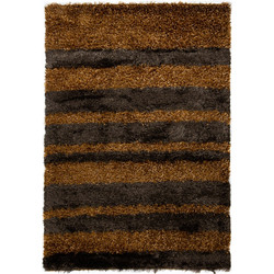 Royal Carpet Street Fashion Χειροποίητο Χαλί Ορθογώνιο Shaggy 140x200cm Stripes Gold