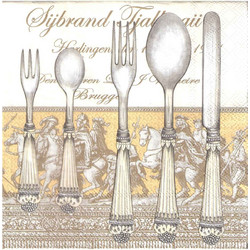 Χαρτοπετσέτα Decoupage 33x33cm Μαχαιροπίρουνα