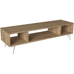 ArteLibre Έπιπλο Τηλεόρασης Ξύλινο Μπεζ Μ120xΠ35xΥ40cm Samos 14410201