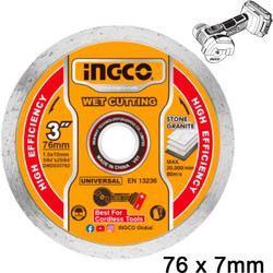 Διαμαντόδισκος δομικών υλικών 76mm INGCO DMD020762 186638