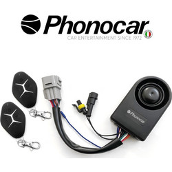 PHONOCAR 09.302 Συναγερμος Μοτοσυκλετας Και Σκουτερ , Εσωτερικο Κραδασμικο Και Αισθητηρα Αντιρυμούλκησης, Ενσωματωμενη Σειρηνα